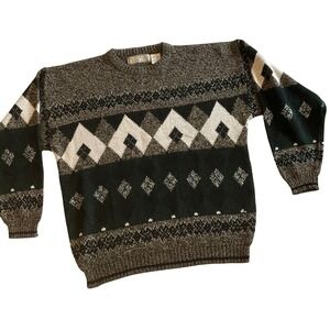 Michael Gerald Sweater Mens XL Argyle Diamond‎ Pattern Knit Pullover